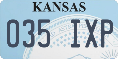 KS license plate 035IXP