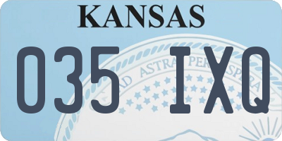 KS license plate 035IXQ