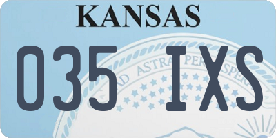 KS license plate 035IXS