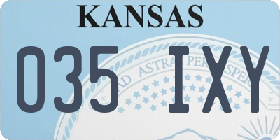 KS license plate 035IXY
