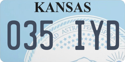 KS license plate 035IYD