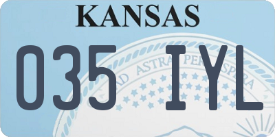 KS license plate 035IYL