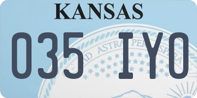 KS license plate 035IYO