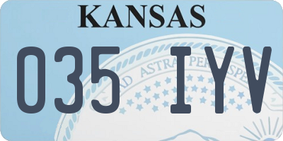 KS license plate 035IYV