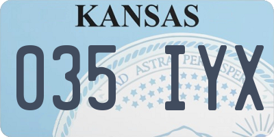 KS license plate 035IYX