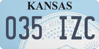 KS license plate 035IZC