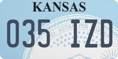 KS license plate 035IZD