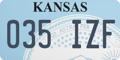 KS license plate 035IZF