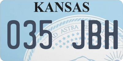 KS license plate 035JBH