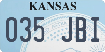 KS license plate 035JBI
