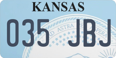 KS license plate 035JBJ