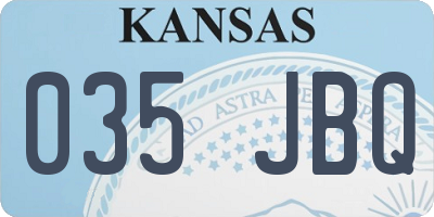 KS license plate 035JBQ