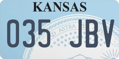 KS license plate 035JBV