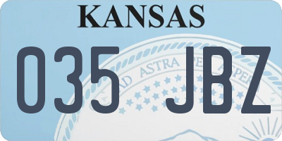 KS license plate 035JBZ