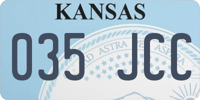 KS license plate 035JCC