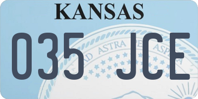 KS license plate 035JCE