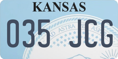 KS license plate 035JCG