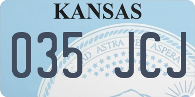 KS license plate 035JCJ
