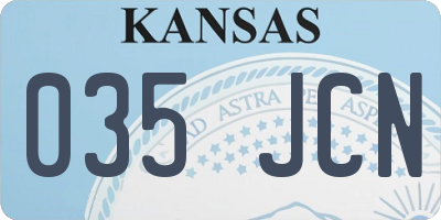 KS license plate 035JCN