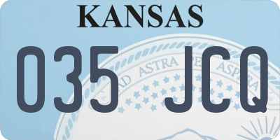 KS license plate 035JCQ