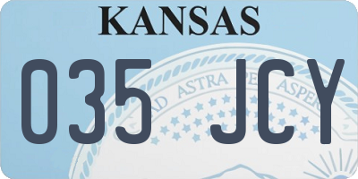KS license plate 035JCY