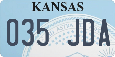 KS license plate 035JDA