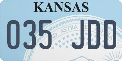 KS license plate 035JDD