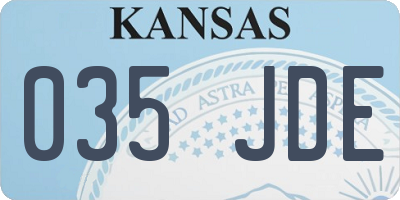KS license plate 035JDE