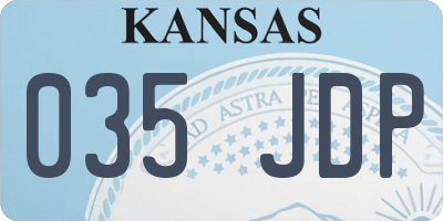 KS license plate 035JDP