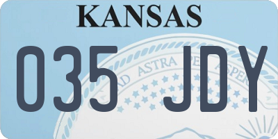 KS license plate 035JDY