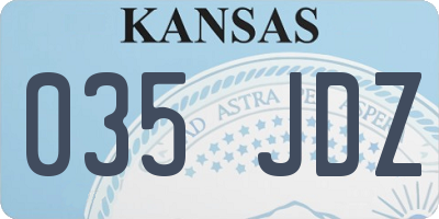 KS license plate 035JDZ