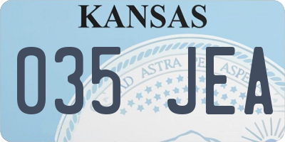 KS license plate 035JEA