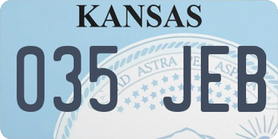KS license plate 035JEB