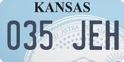 KS license plate 035JEH