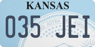 KS license plate 035JEI