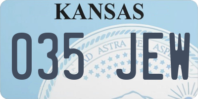 KS license plate 035JEW