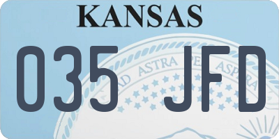 KS license plate 035JFD