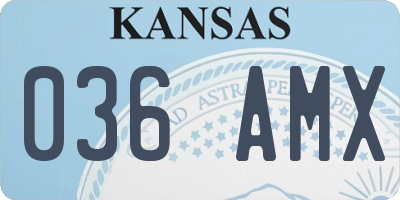 KS license plate 036AMX