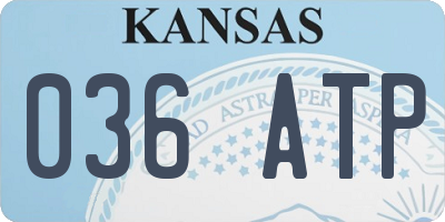 KS license plate 036ATP