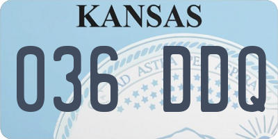 KS license plate 036DDQ