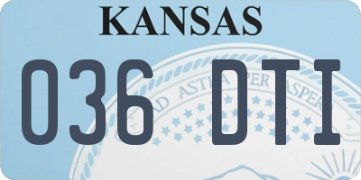 KS license plate 036DTI