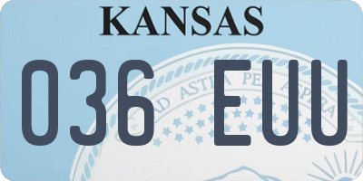 KS license plate 036EUU