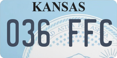 KS license plate 036FFC