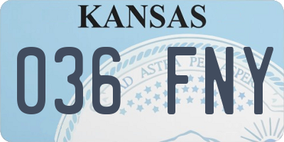 KS license plate 036FNY