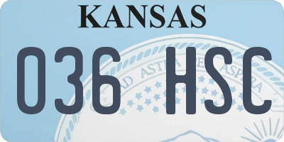 KS license plate 036HSC