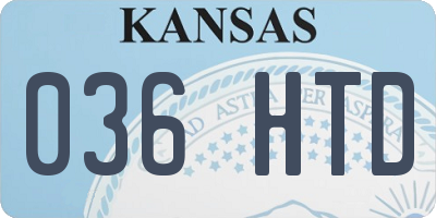 KS license plate 036HTD