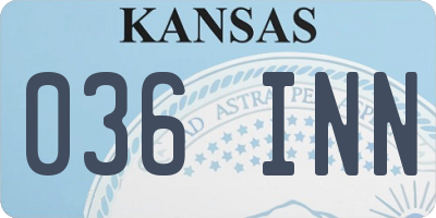 KS license plate 036INN