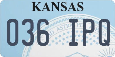 KS license plate 036IPQ