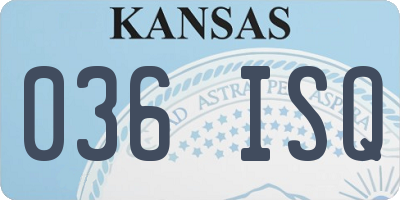 KS license plate 036ISQ