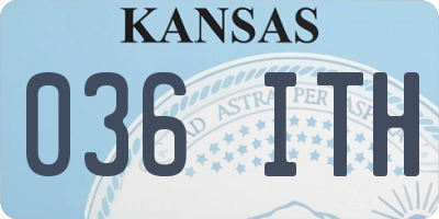 KS license plate 036ITH